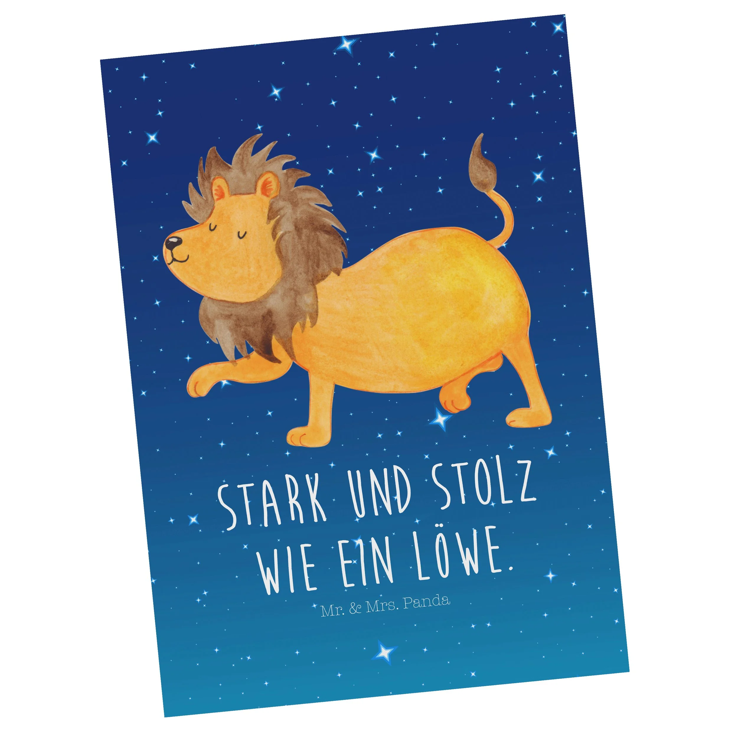 MR. & MRS. PANDA – Postkarte Sternzeichen „Löwe“